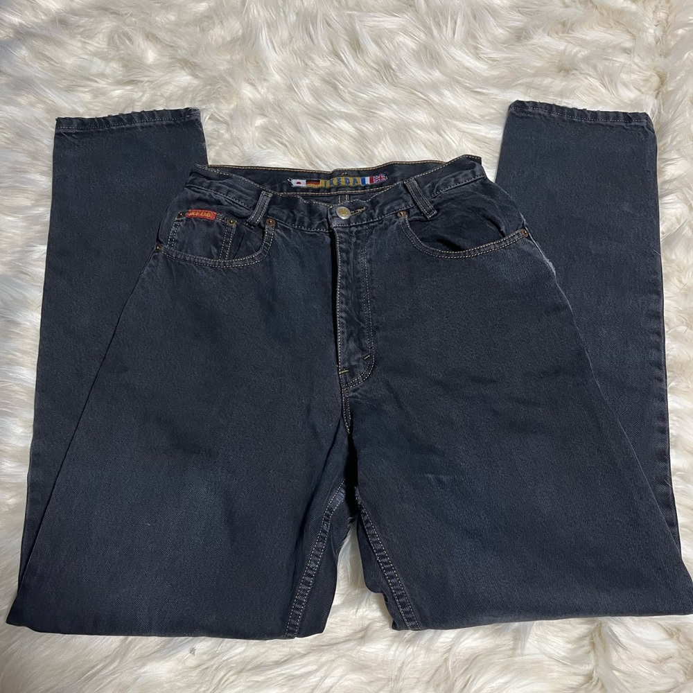 Ikeda Vintage Baggy Jeans Women's 24x32 High Rise Loose Fit Black - Picture 3 of 5